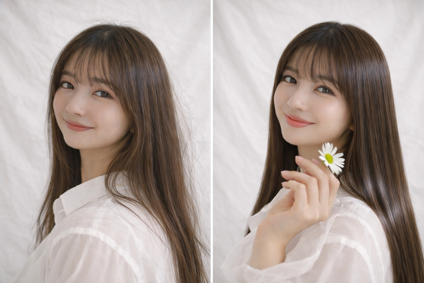 大阪の髪質改善トリートメント施術ビフォーアフター｜乾燥によるパサつきを整え艶とまとまりが向上した仕上がり（ENGARO）